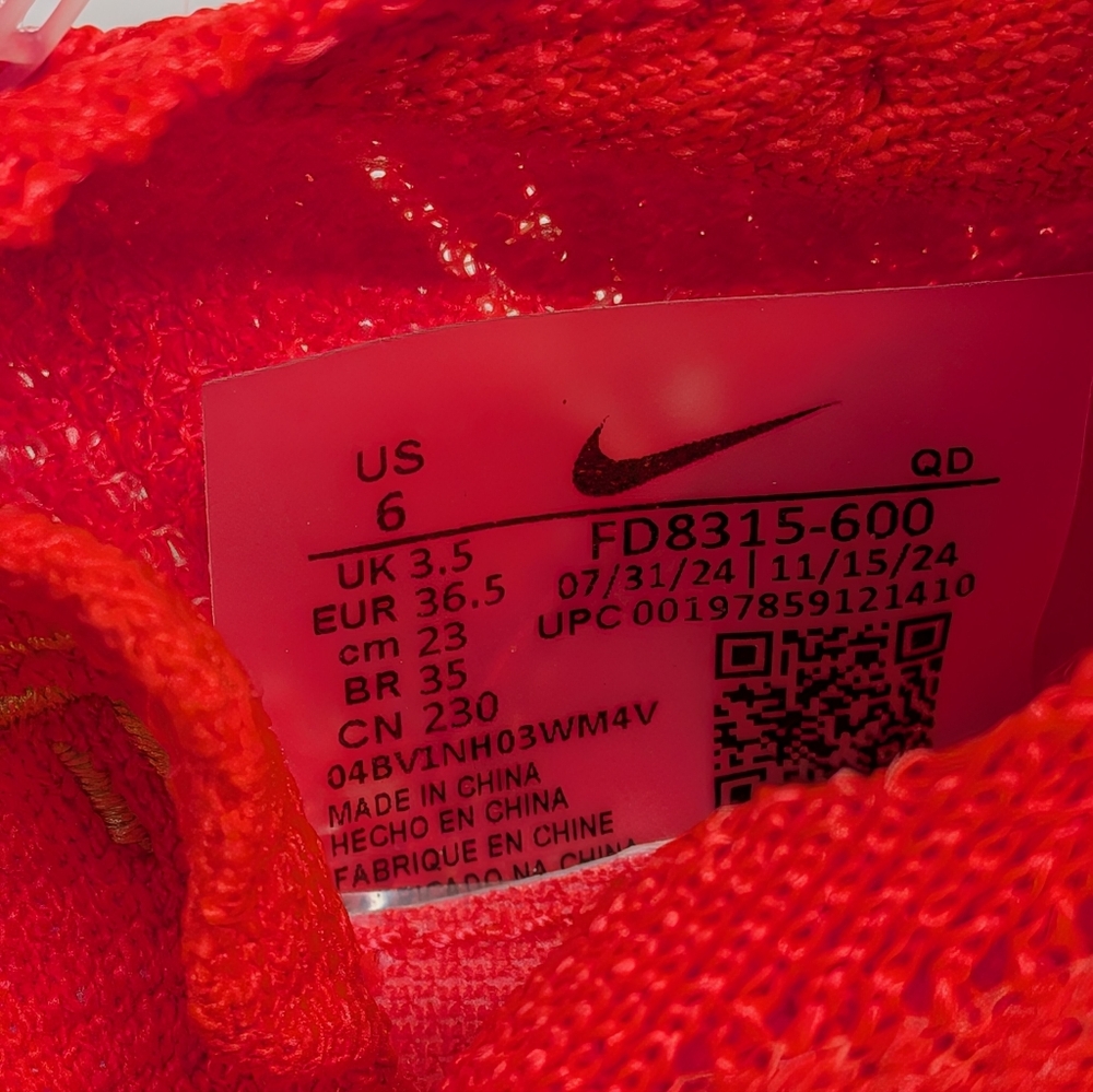 Nike Zoom Fly 6 Bright Crimson Lime Blast FD8315-600 Size 6 - Picture 7 of 9